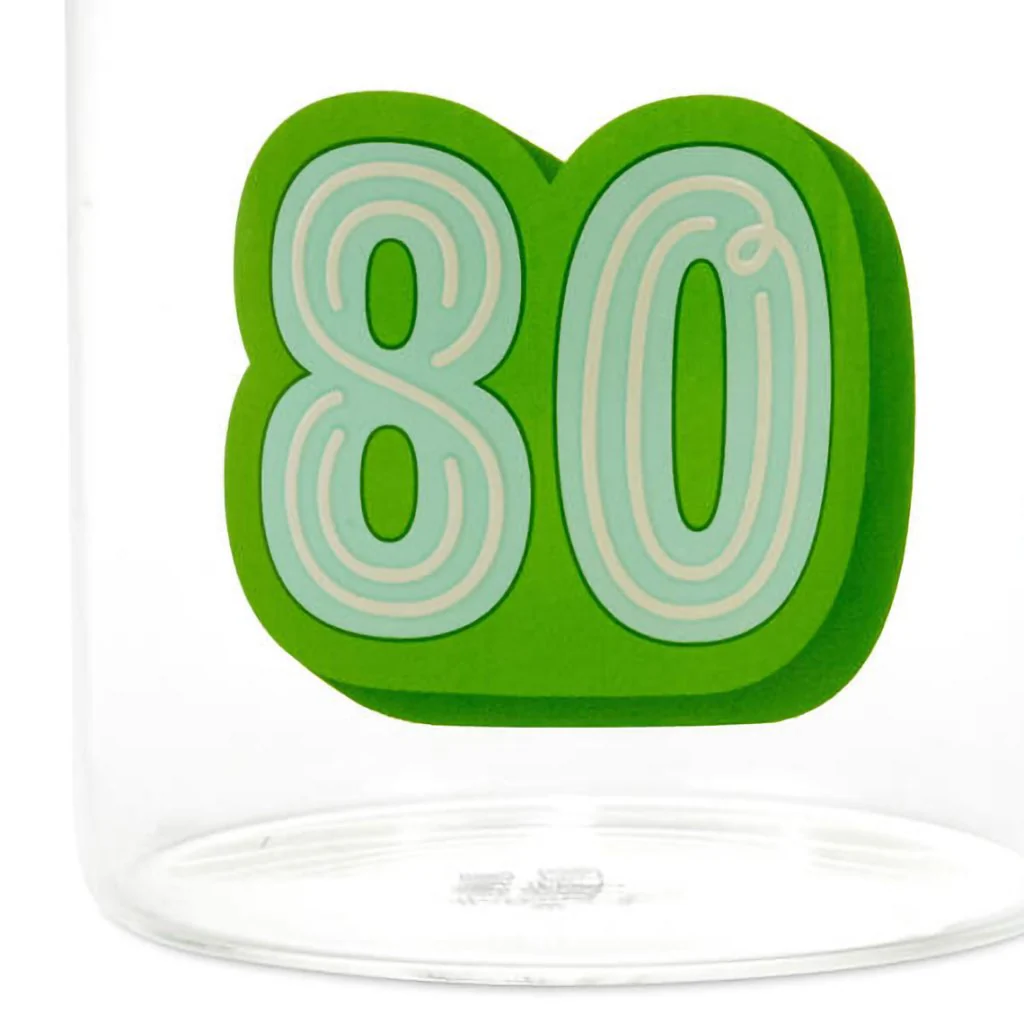 Hallmark : Glass 80th Birthday Mug, 17.5 oz. - Image 3