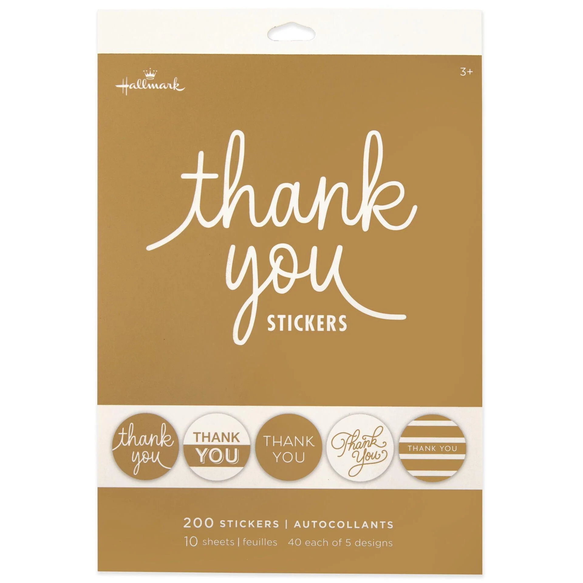 Hallmark : Gold Foil Thank-You Sticker Seals, 10 sheets - Image 6