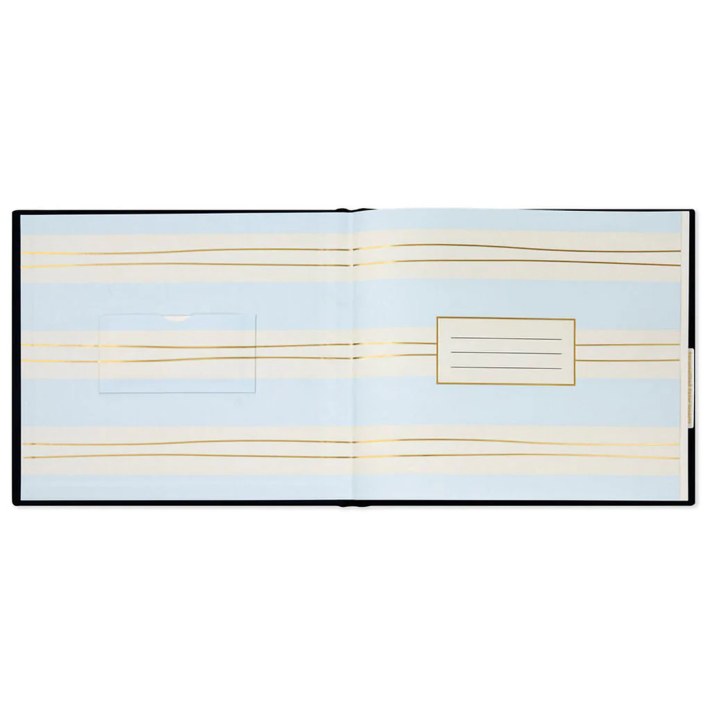 Hallmark : Gold on Navy Linen Customizable Guest Book - Image 9