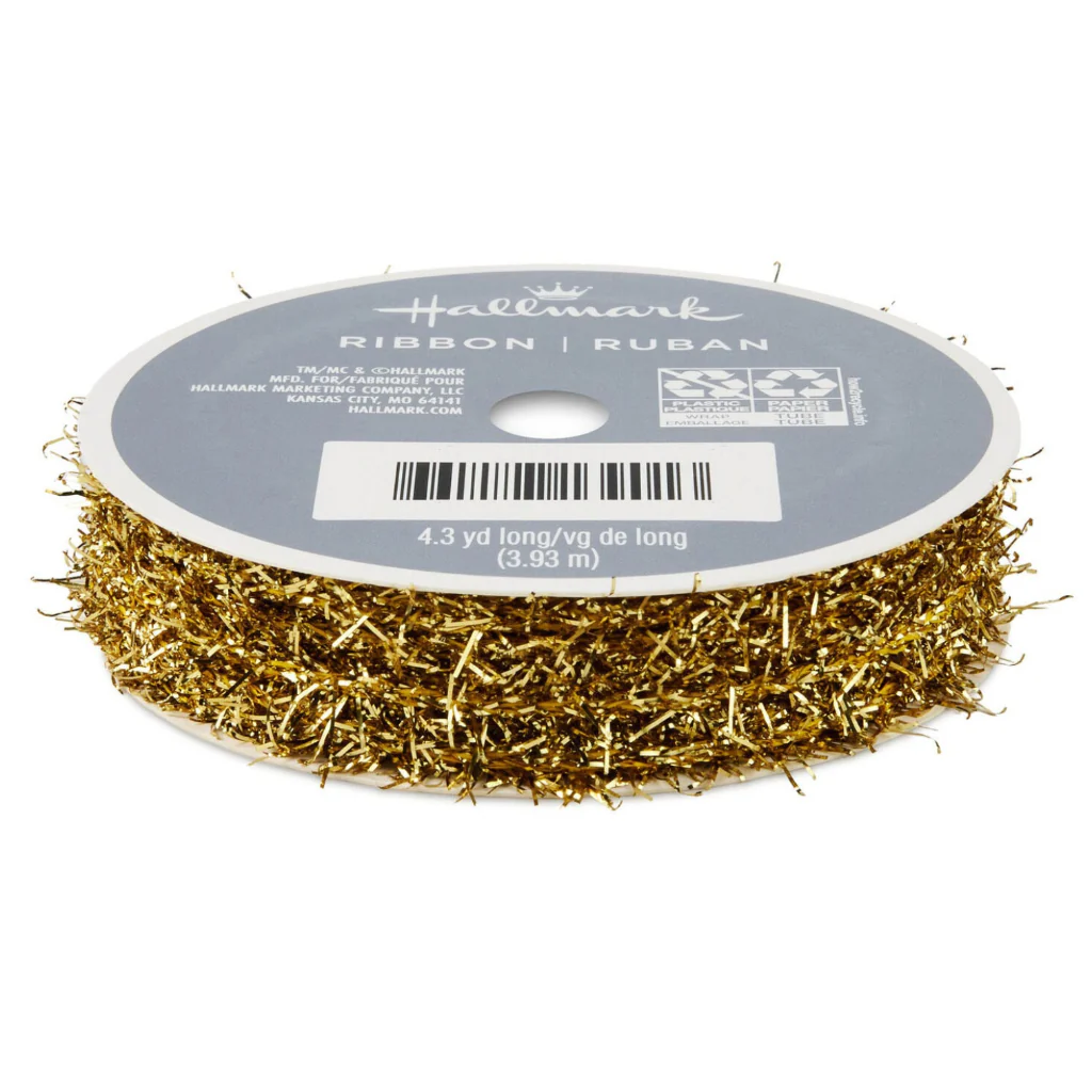Hallmark : Gold Sparkle Ribbon, 12.9'