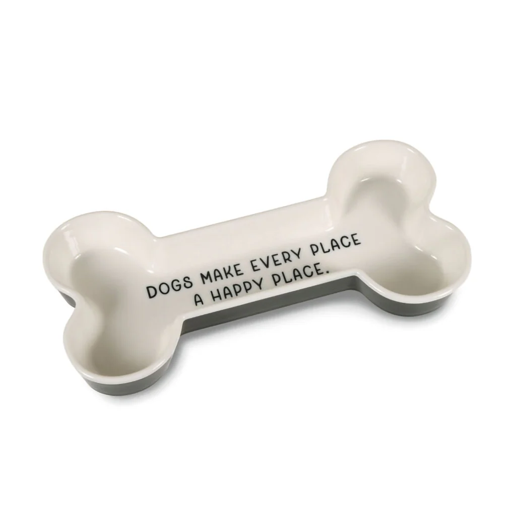 Hallmark : Happy Place Dog Bone-Shaped Trinket Dish