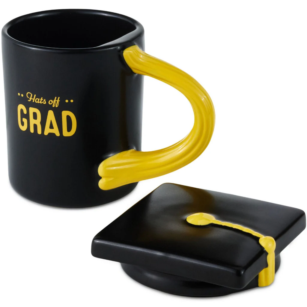 Hallmark : Hats Off Grad Sculpted Mug With Grad Cap Lid, 15 oz. - Image 3