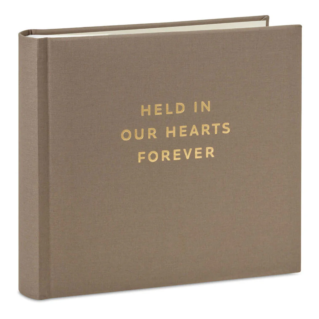 Hallmark : Held in Our Hearts Forever Taupe Linen Photo Album