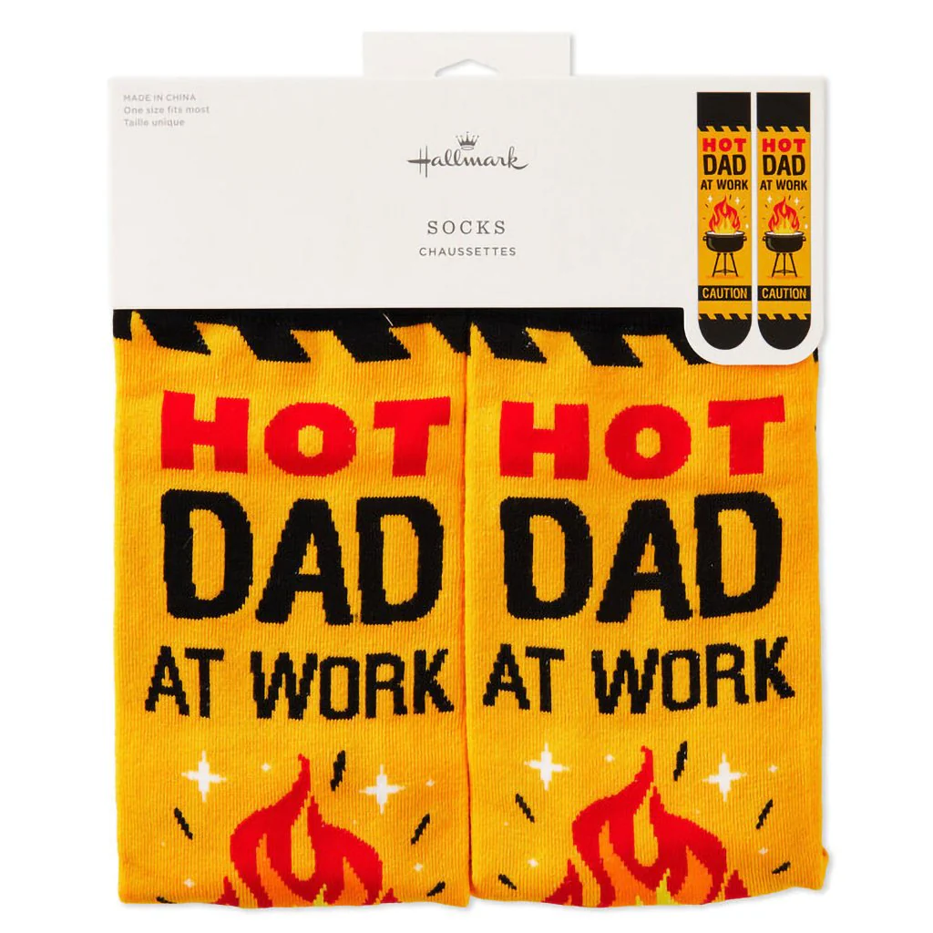 Hallmark : Hot Dad at Work Novelty Crew Socks - Image 2
