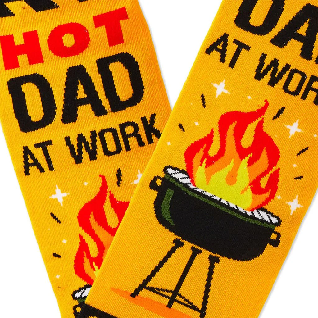 Hallmark : Hot Dad at Work Novelty Crew Socks - Image 3