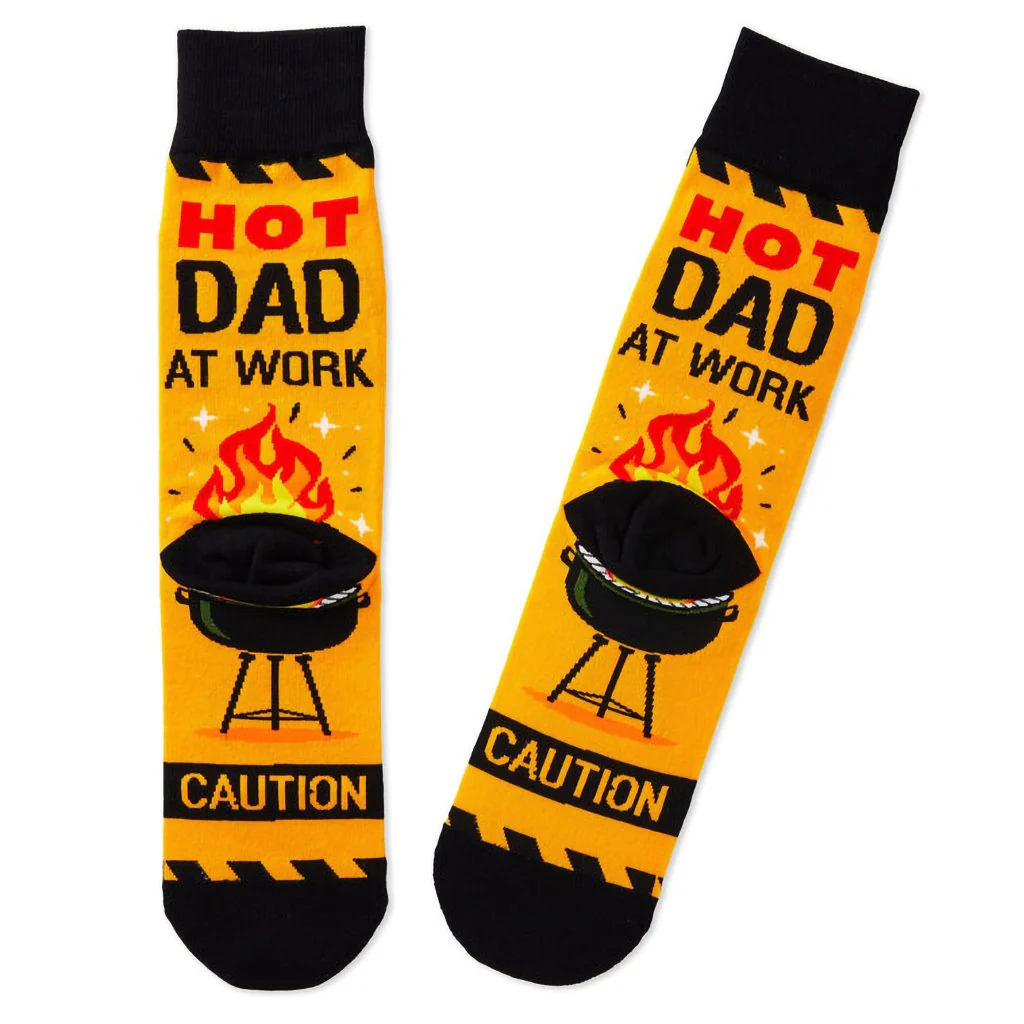 Hallmark : Hot Dad at Work Novelty Crew Socks - Image 4