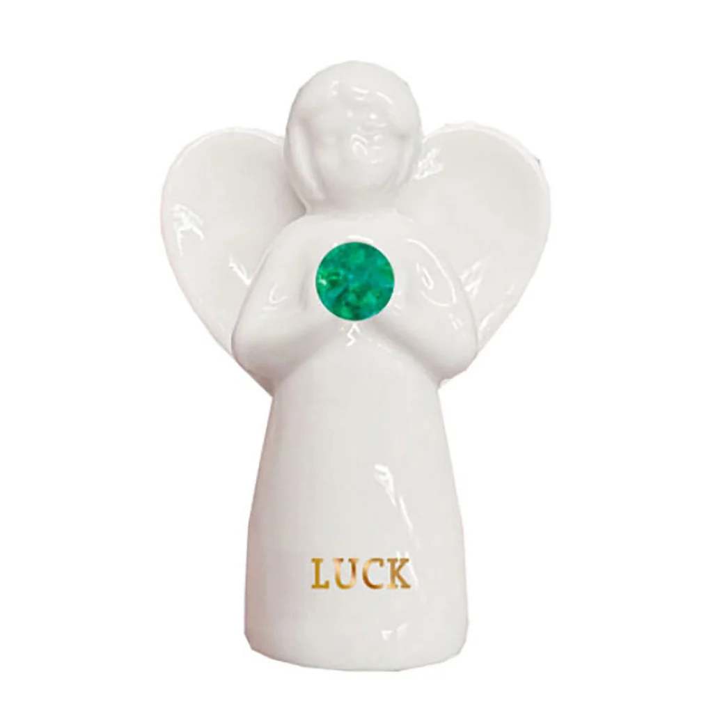 Hallmark : Jade Angel of Luck Mini Figurine, 2"