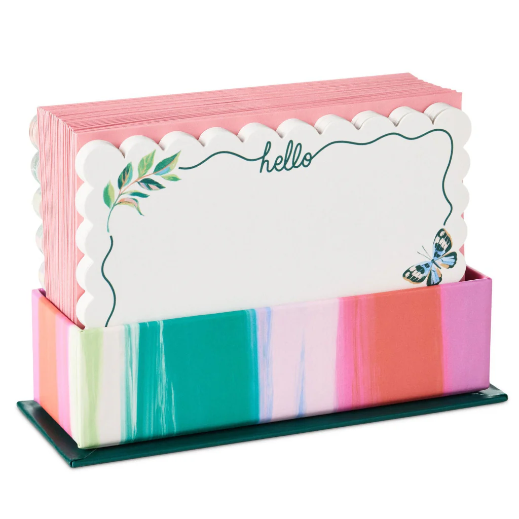 Hallmark : Lacey Chabert Collection Floral and Hello Bow Flat Note Cards in Caddy, Box of 40 - Image 4