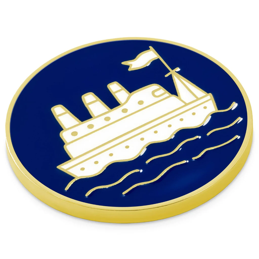 Hallmark : Love You a Ship Ton Boat Metal Pocket Token - Image 4