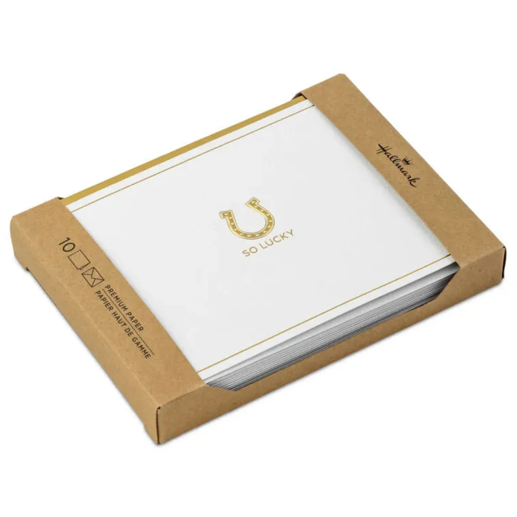 Hallmark : Lucky Horseshoe Boxed Blank Note Cards Pack