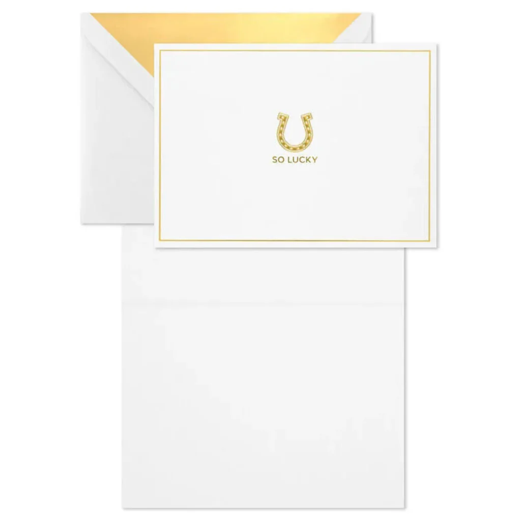 Hallmark : Lucky Horseshoe Boxed Blank Note Cards Pack - Image 2