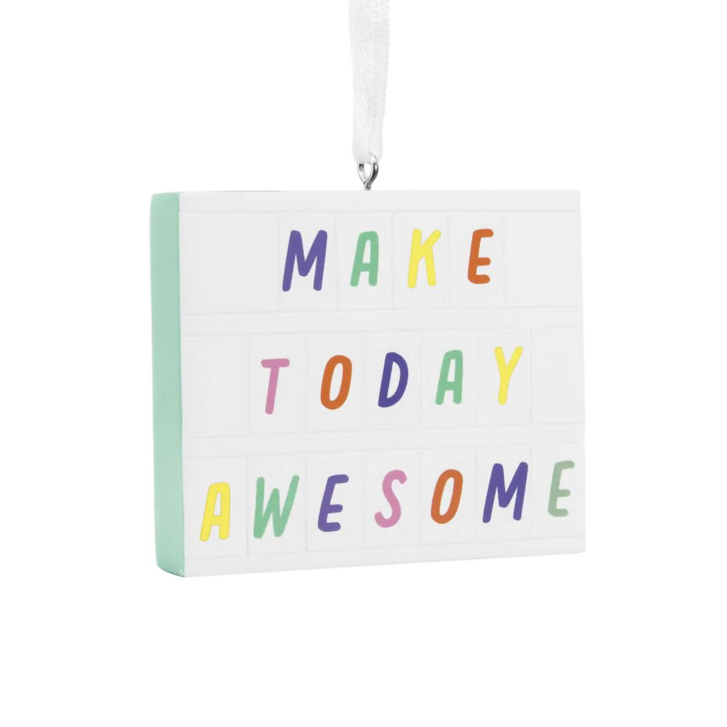 Hallmark : Make Today Awesome Letter Board Hallmark Ornament - Image 3