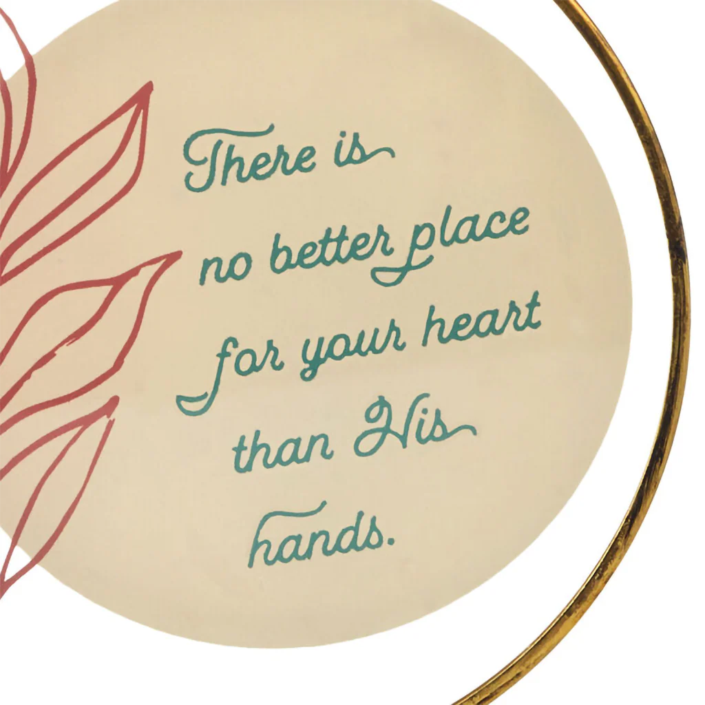 Hallmark : No Better Place Than in His Hands Hanging Glass Sentiment Sign - Image 3