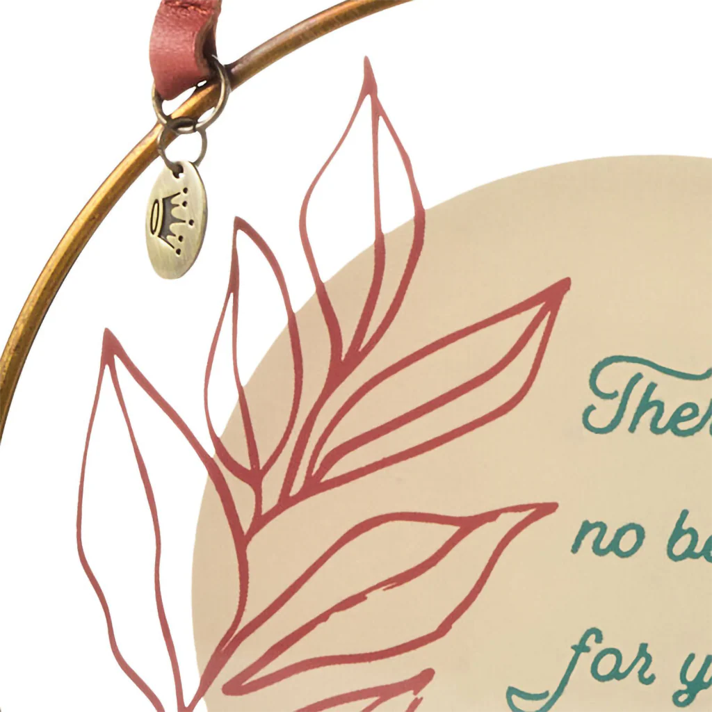 Hallmark : No Better Place Than in His Hands Hanging Glass Sentiment Sign - Image 4
