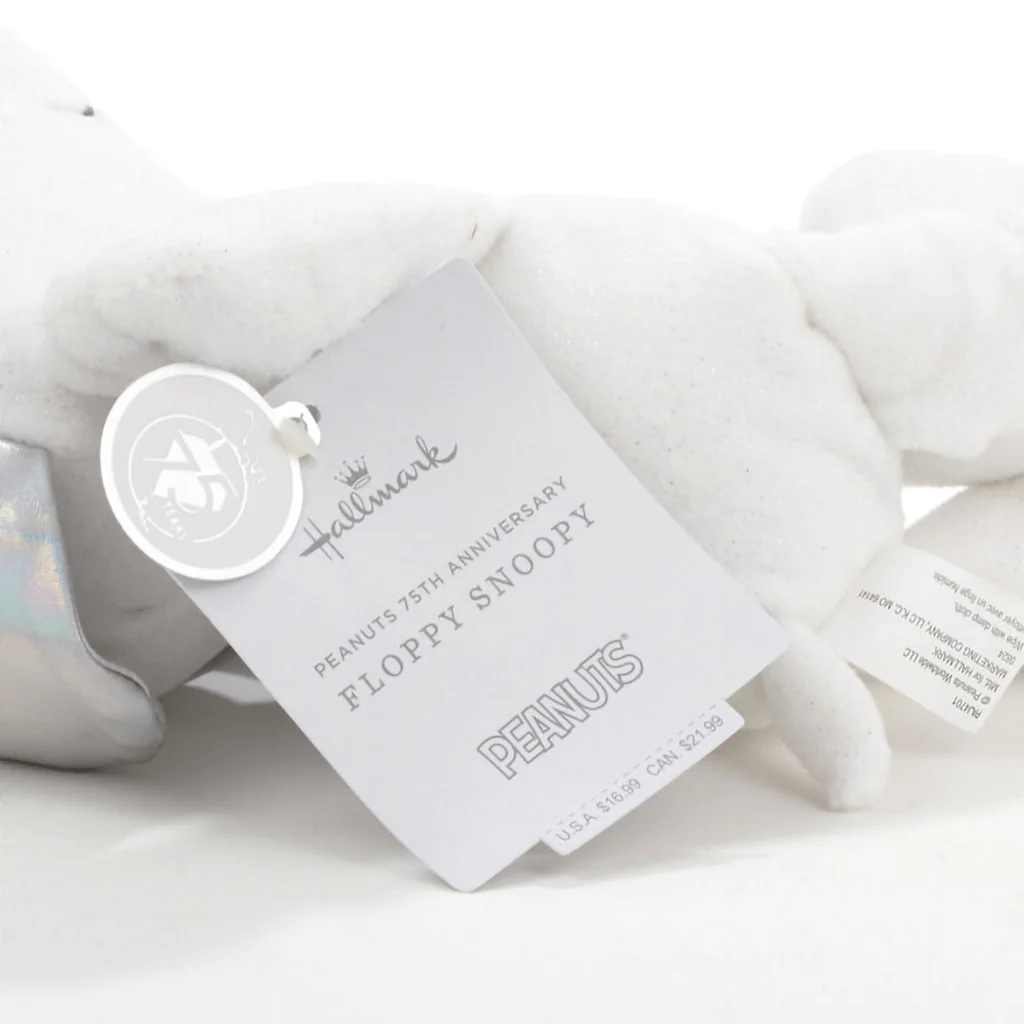 Hallmark : Peanuts® 75th Anniversary Floppy Snoopy Plush, 11" - Image 6