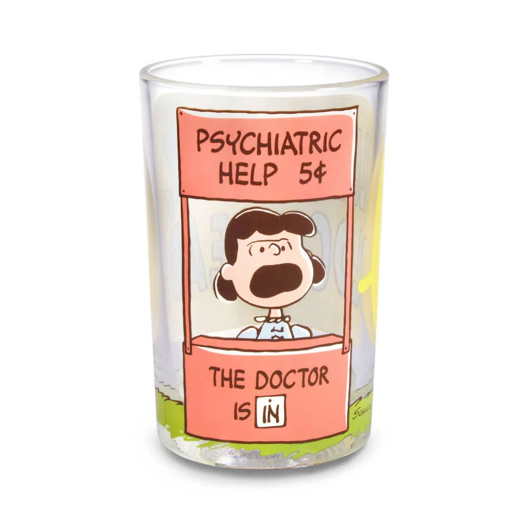 Hallmark : Peanuts® Lucy The Doctor Is In Collectible Drinking Glass, 13.5 oz.