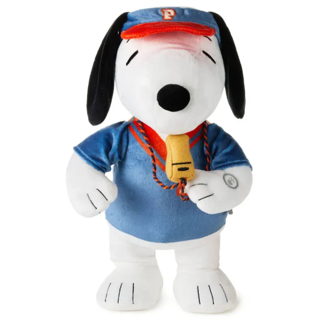 Hallmark : Peanuts® Varsity Coach Snoopy Plush With Sound and Motion, 12.5"