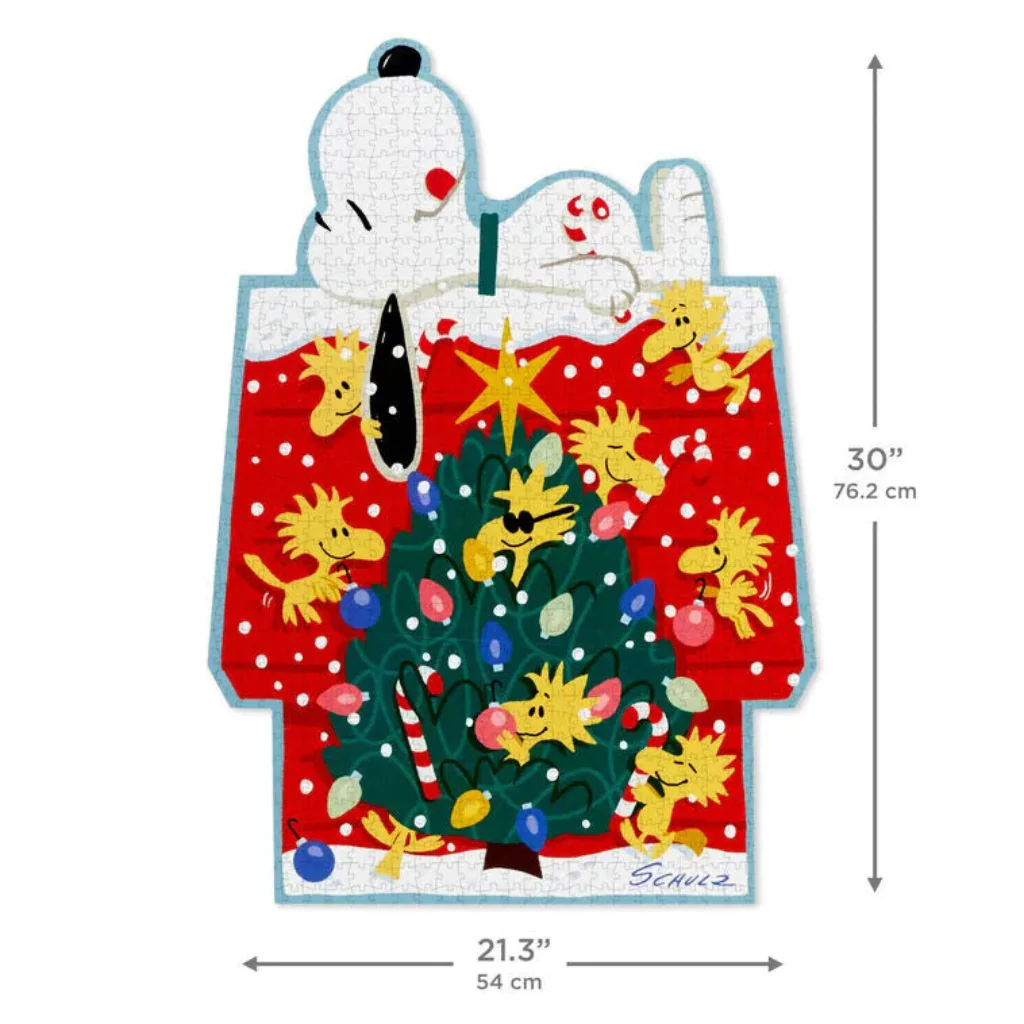 Hallmark : Peanuts Snoopy's Christmas Doghouse 680-Piece Shaped Puzzle - Image 2