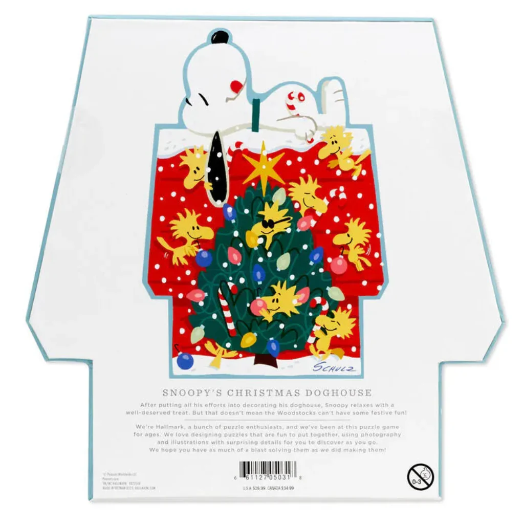 Hallmark : Peanuts Snoopy's Christmas Doghouse 680-Piece Shaped Puzzle - Image 4