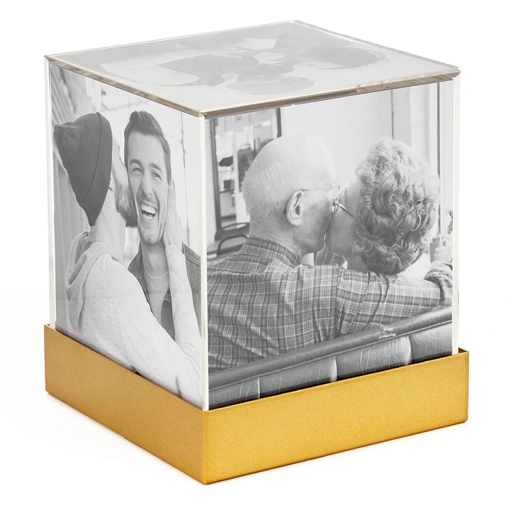 Hallmark : Photo Cube Acrylic Picture Frame, Holds 5 Photos - Image 4