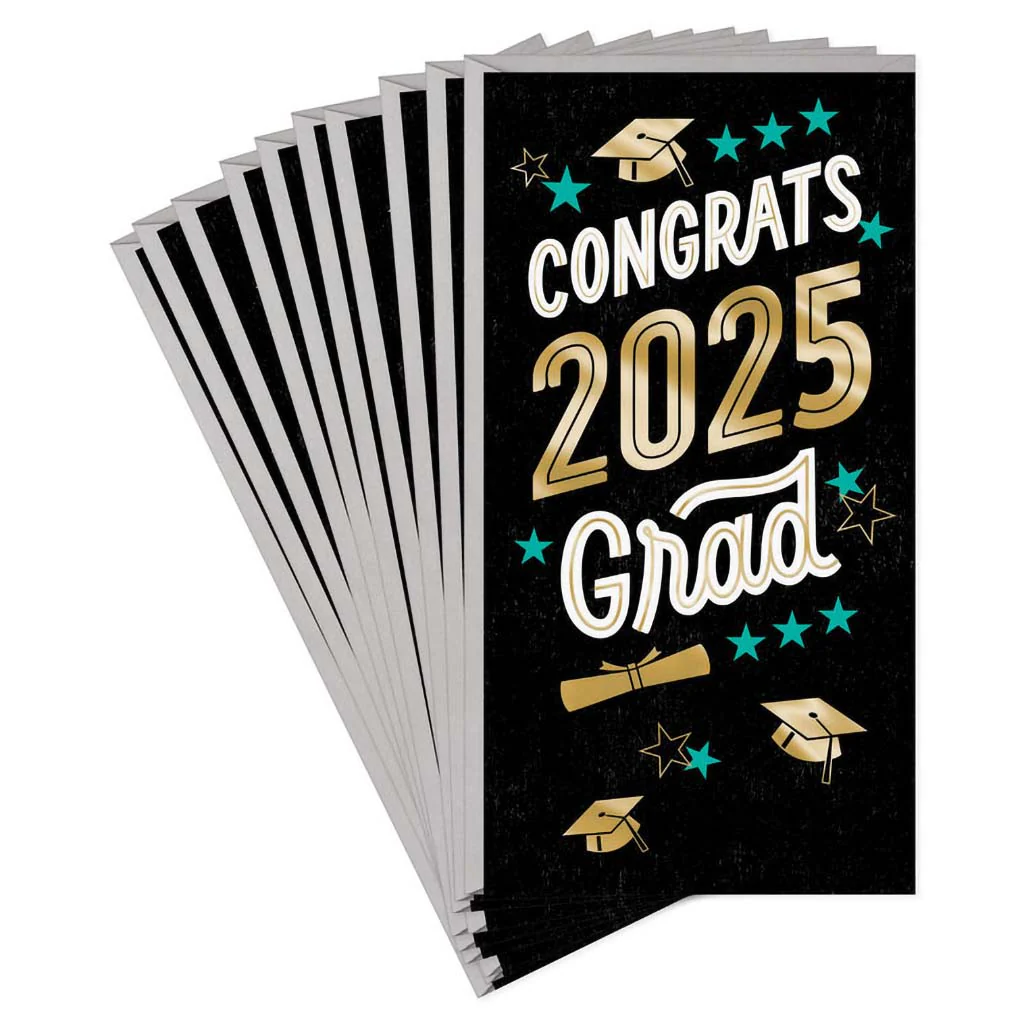 Hallmark : All the Happiness Money Holder Graduation Cards, Pack of 10