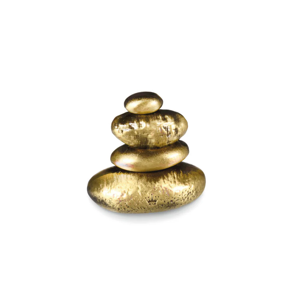 Hallmark : Remembered With Love Stacked Stones Metal Pocket Token