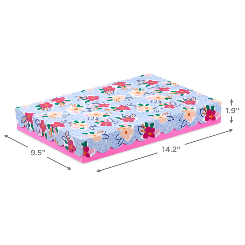 Hallmark : Scalloped Designs on Pink 3-Pack Assorted Medium Gift Box Bundle - Image 3