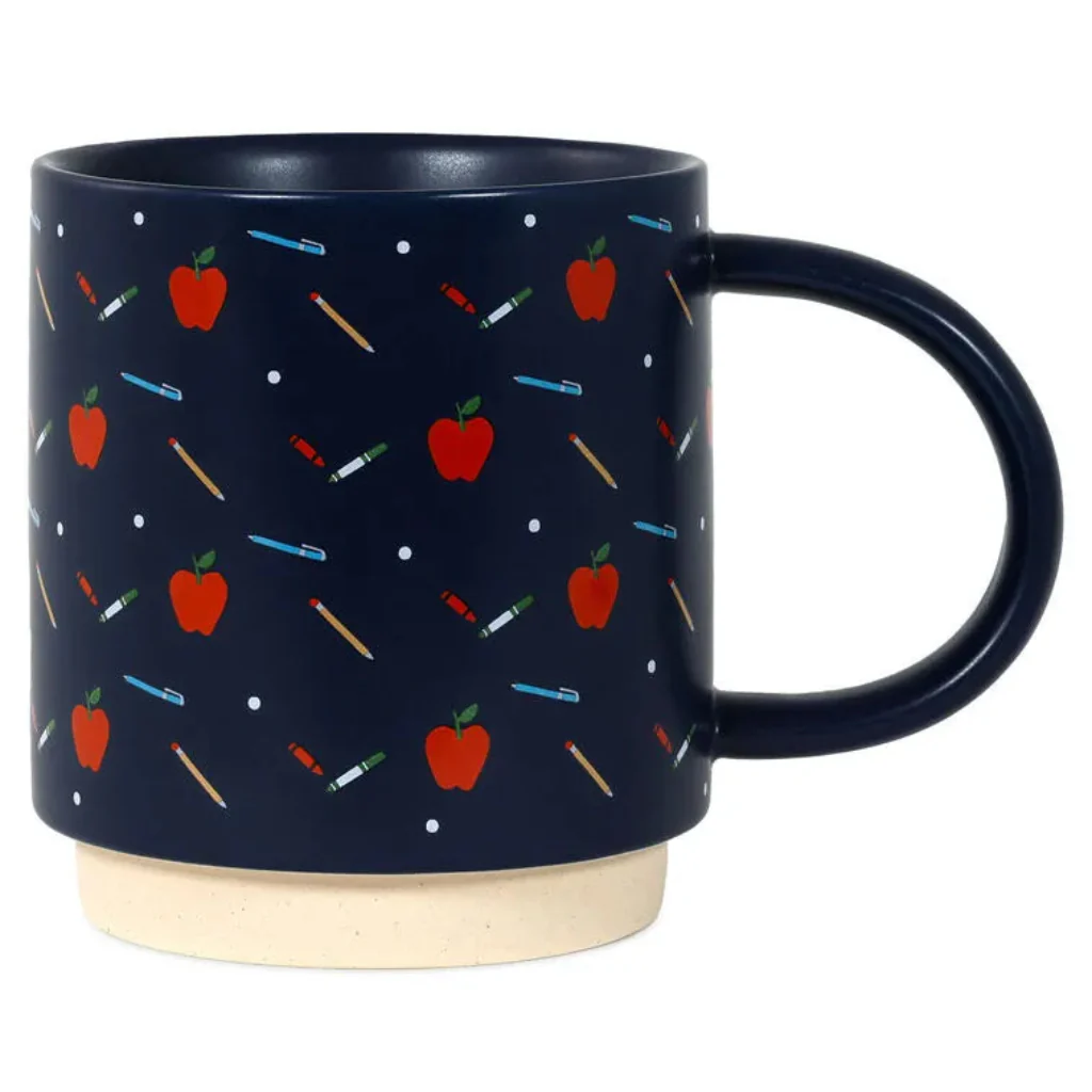 Hallmark : School Supplies Navy Teacher Mug, 16 oz.