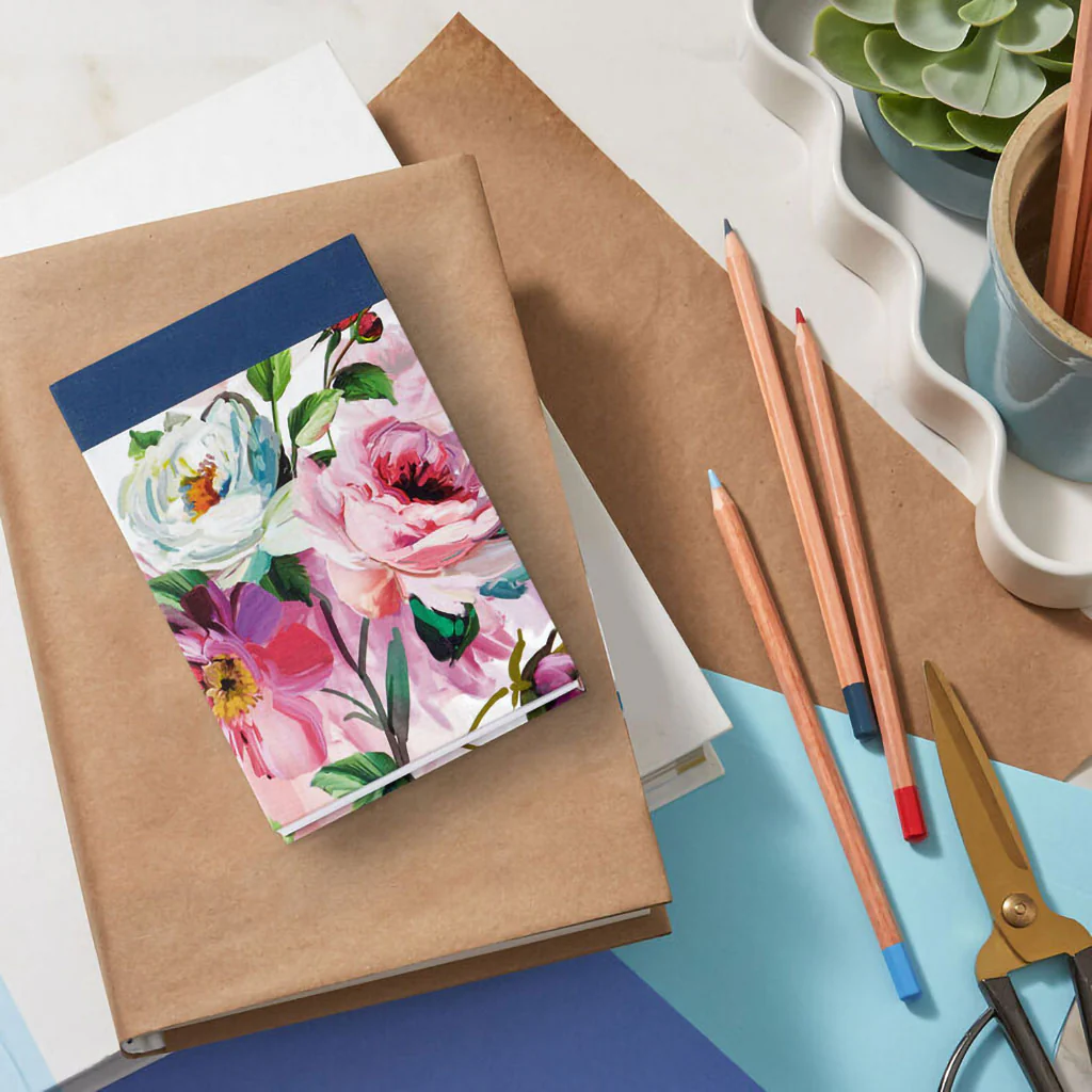 Hallmark : Sumptuous Floral Fabric Covered Small List Pad - Image 3