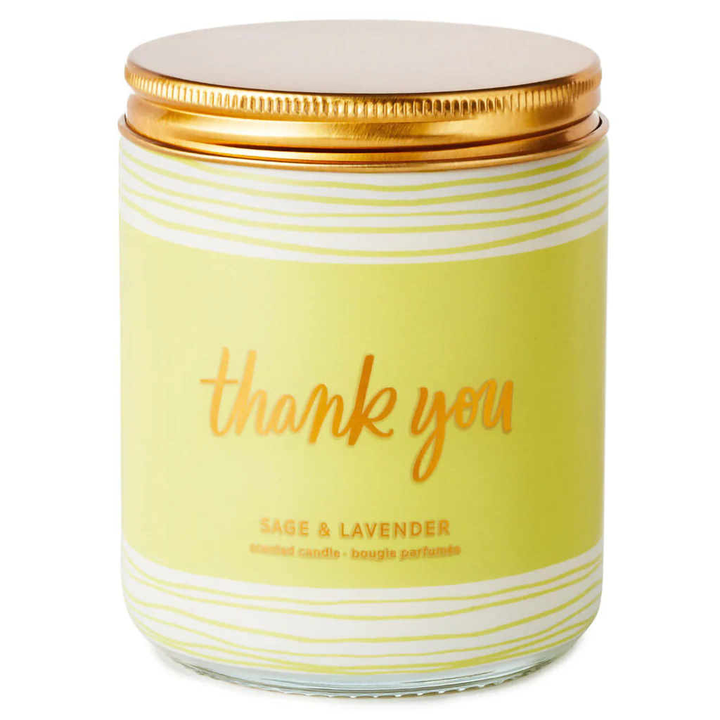 Hallmark : Thank You Scented Single-Wick Jar Candle, 7 oz.