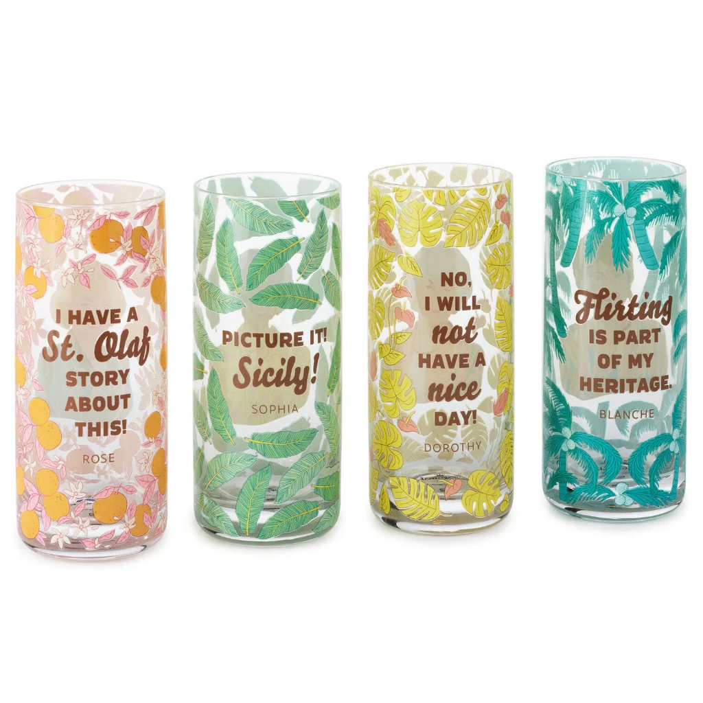 Hallmark : The Golden Girls Cameos and Quotes Drinking Glasses, Set of 4 - Image 5