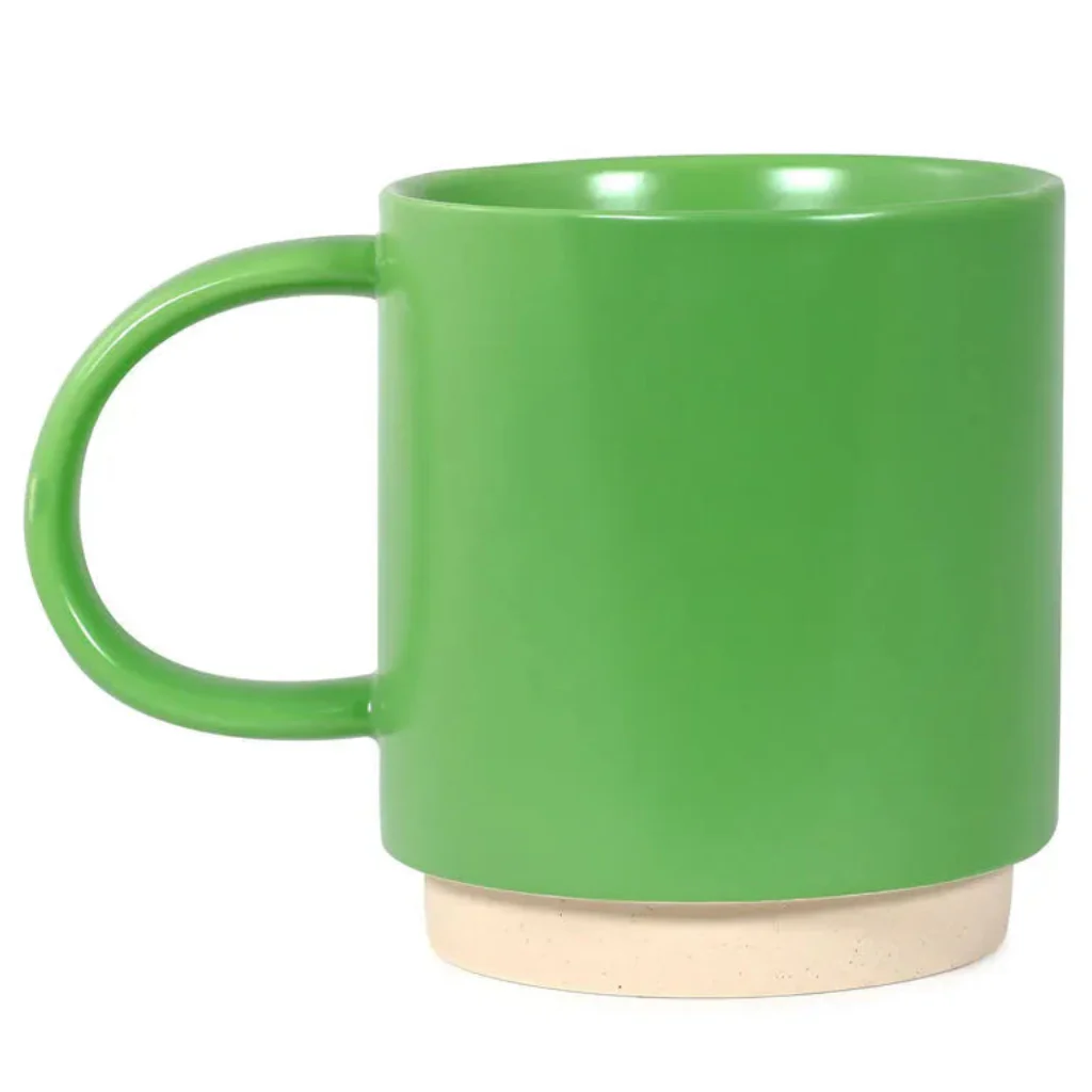 Hallmark : Tired But Trying Bright Green Mug, 16 oz. - Image 2