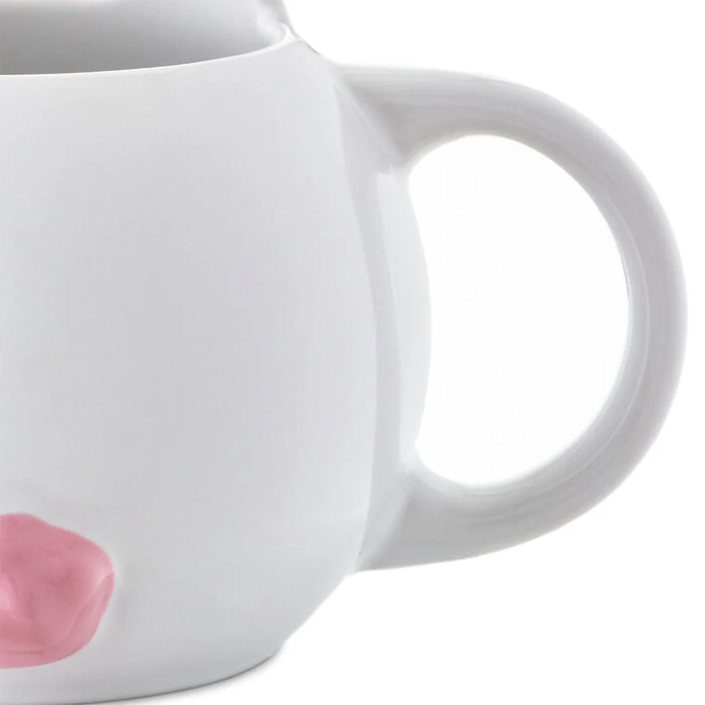 Hallmark : White Bunny Sculpted Mug, 14 oz. - Image 4