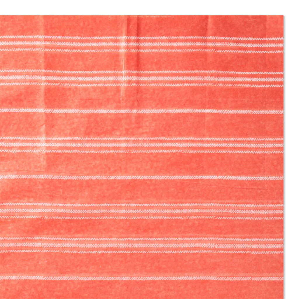 Hallmark : White Stripes on Coral Tissue Paper, 6 sheets - Image 3