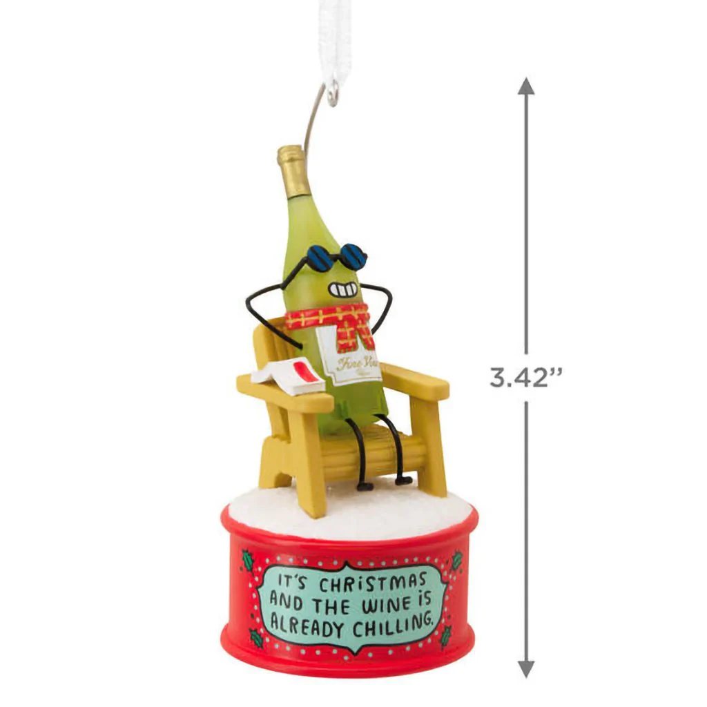 Hallmark : Wine Is Chilling Hallmark Ornament - Image 3