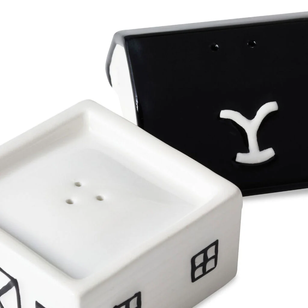 Hallmark : Yellowstone Dutton Ranch Barn Stacked Salt and Pepper Shaker Set - Image 3