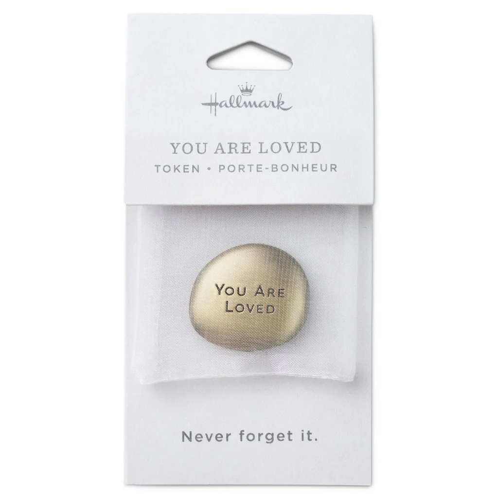 Hallmark : You Are Loved Antiqued Metal Pocket Token - Image 2