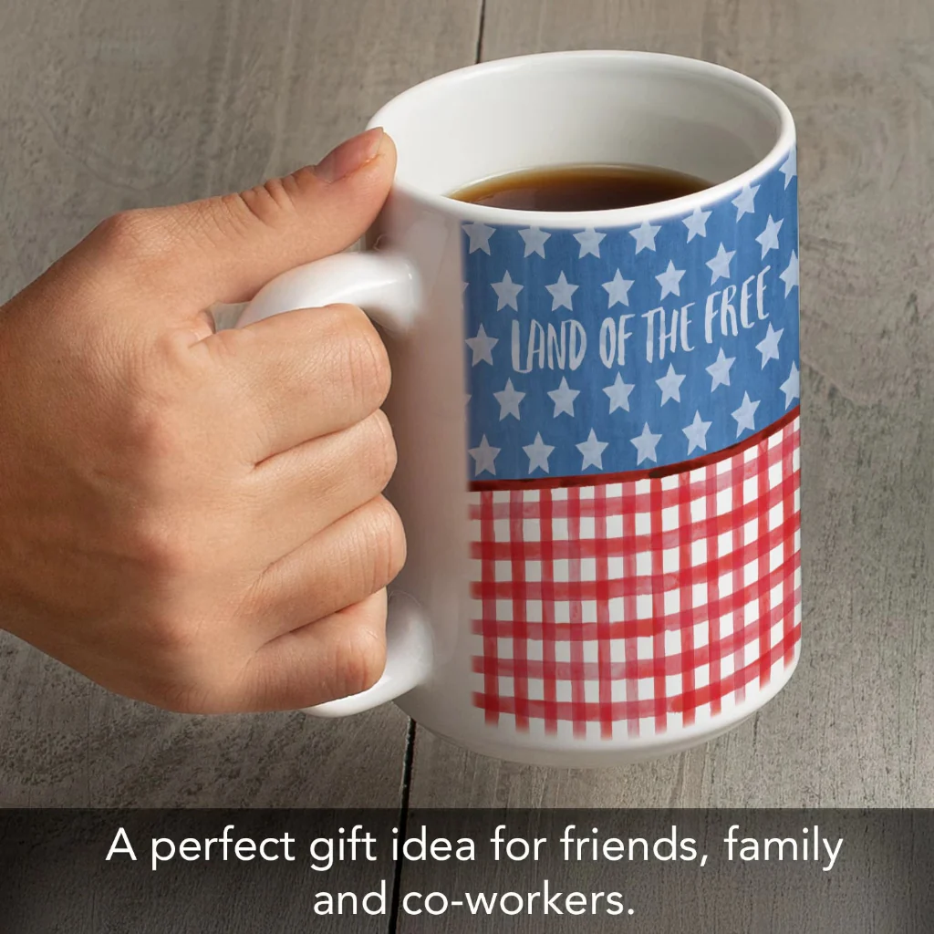 Highland : Home Americana Style 15 oz. Decorative Ceramic Mug - Image 2