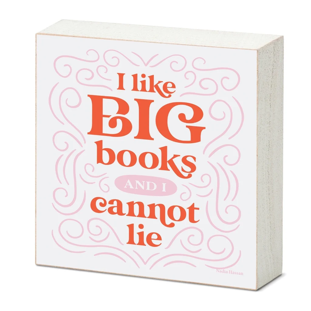 Highland : Home Like Big Books Freestanding Solid Wood Block Sign