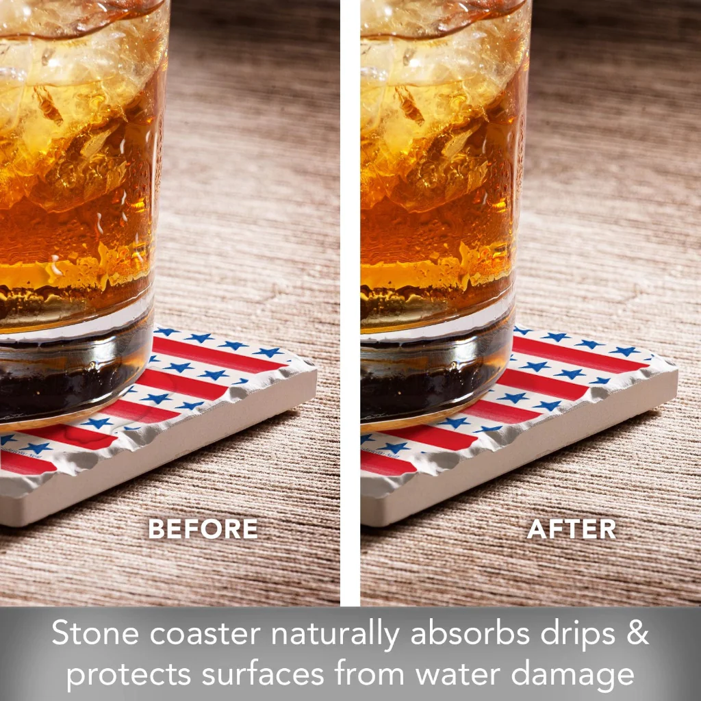 Highland : Star Stripes Single Tumbled Tile Coaster - Image 3