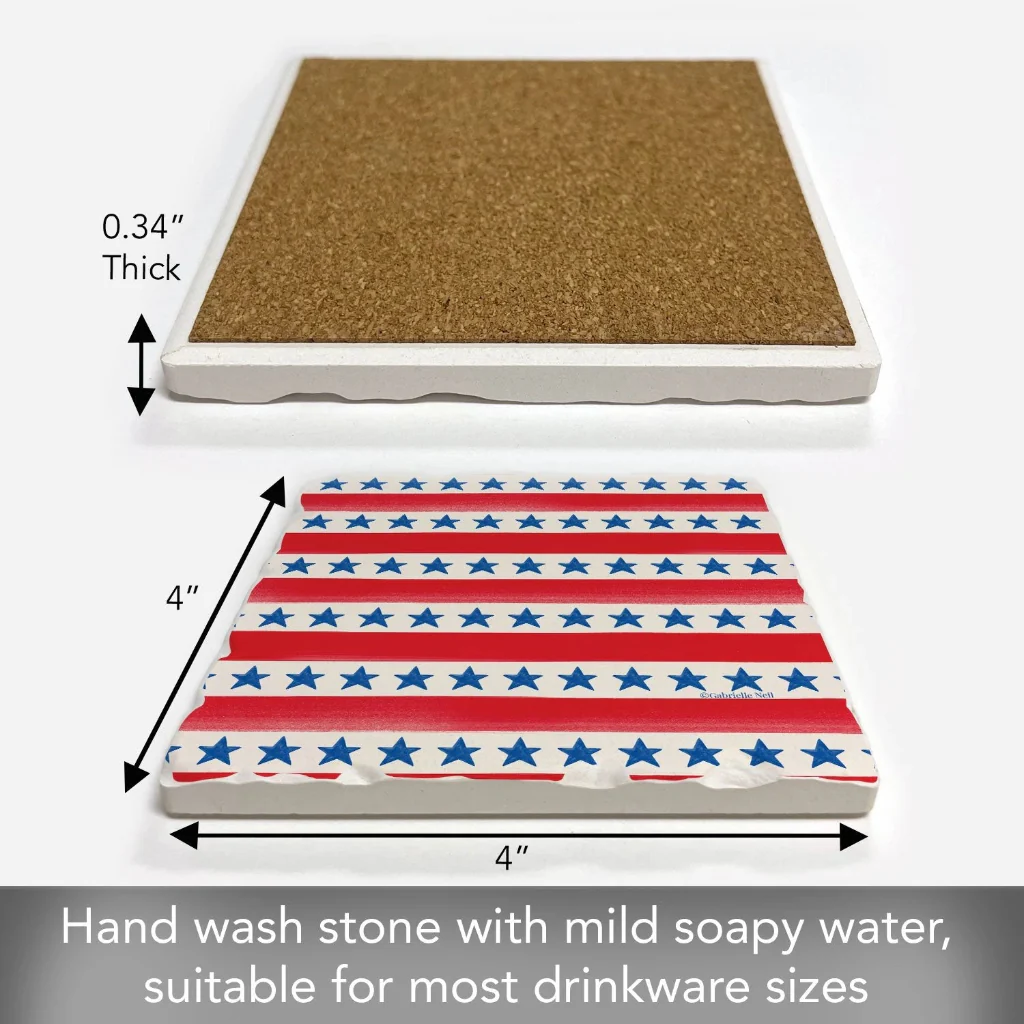 Highland : Star Stripes Single Tumbled Tile Coaster - Image 4