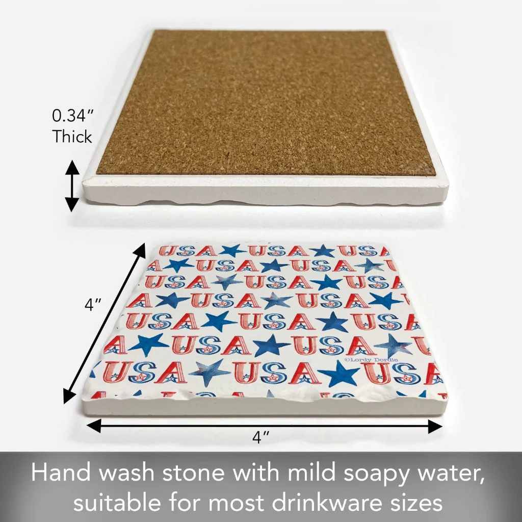 Highland : USA Repeat Home Single Tumbled Tile Coaster - Image 3