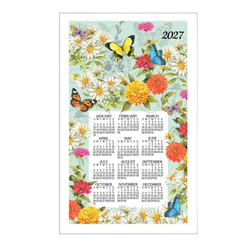Kay Dee : Calendar Towel, Butterfly Garden - 2027