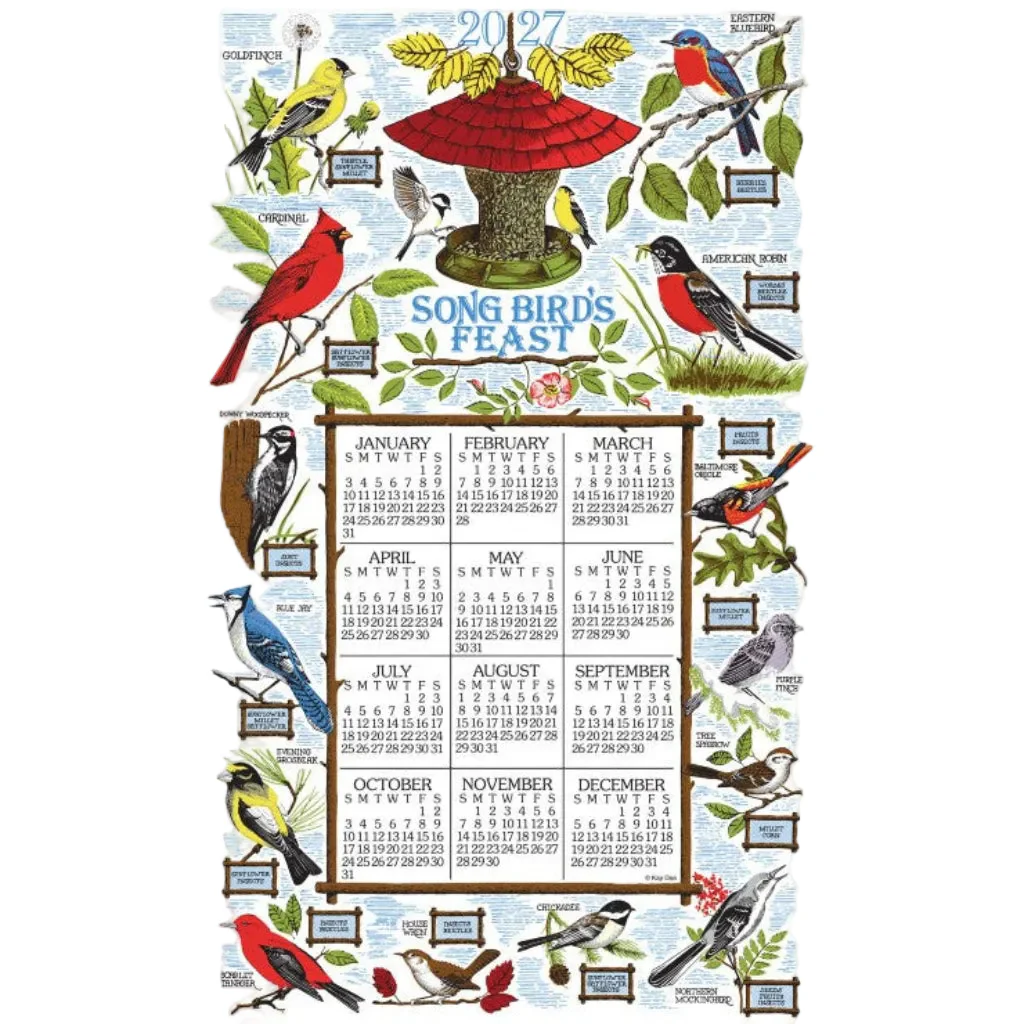 Kay Dee : Calendar Towel, Songbird's Feast - 2027