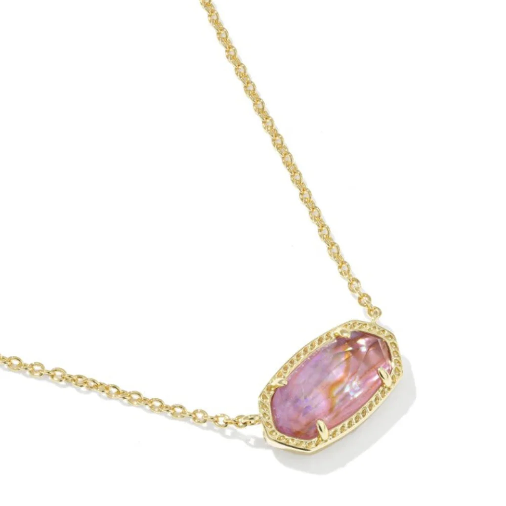 Kendra Scott : Elisa Gold Mauve Pendant Necklace