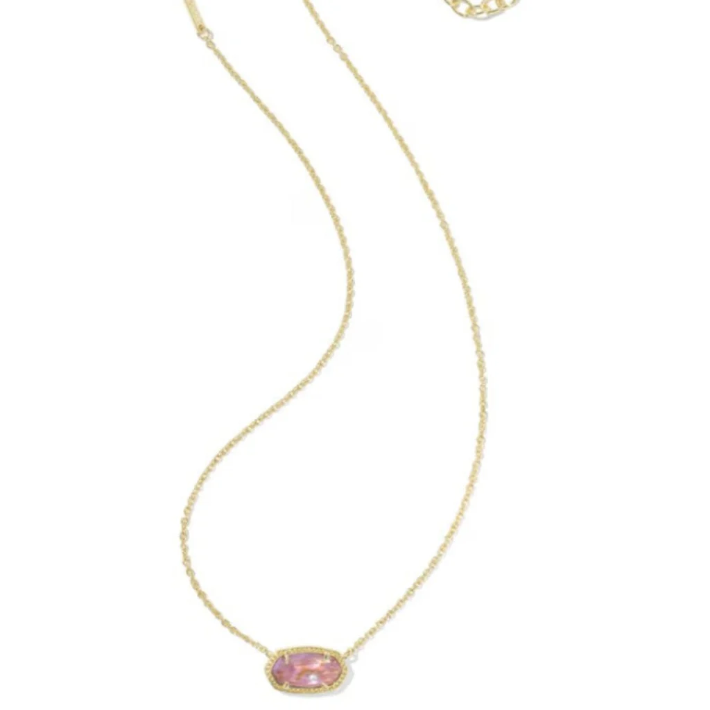 Kendra Scott : Elisa Gold Mauve Pendant Necklace - Image 2