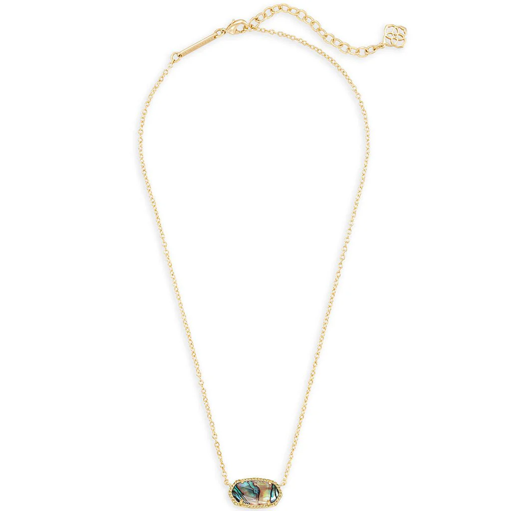 Kendra Scott : Elisa Gold Pendant Necklace in Abalone Shell - Image 2
