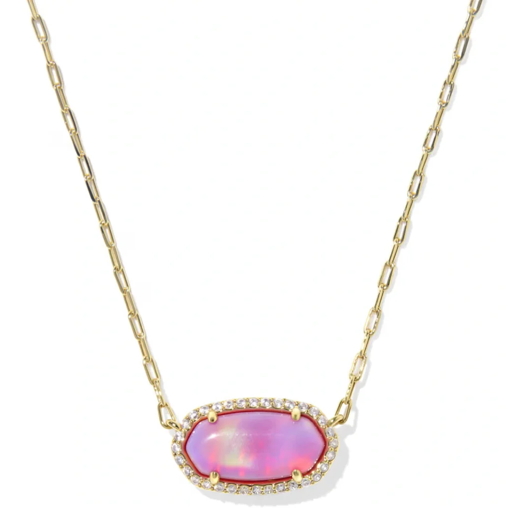 Kendra Scott : Elisa Pave Frame Short Pendant Necklace