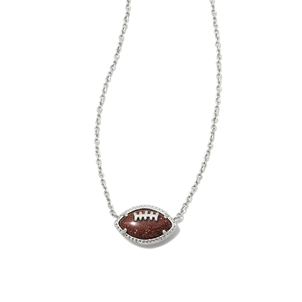Kendra Scott : Football Short Pendant Necklace - Silver