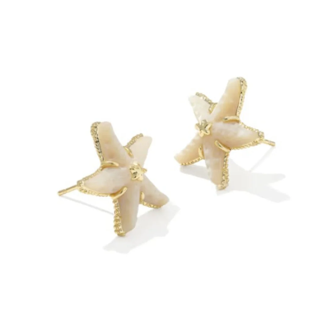 Kendra Scott : Parker Starfish Gold Stud Earrings - Image 3